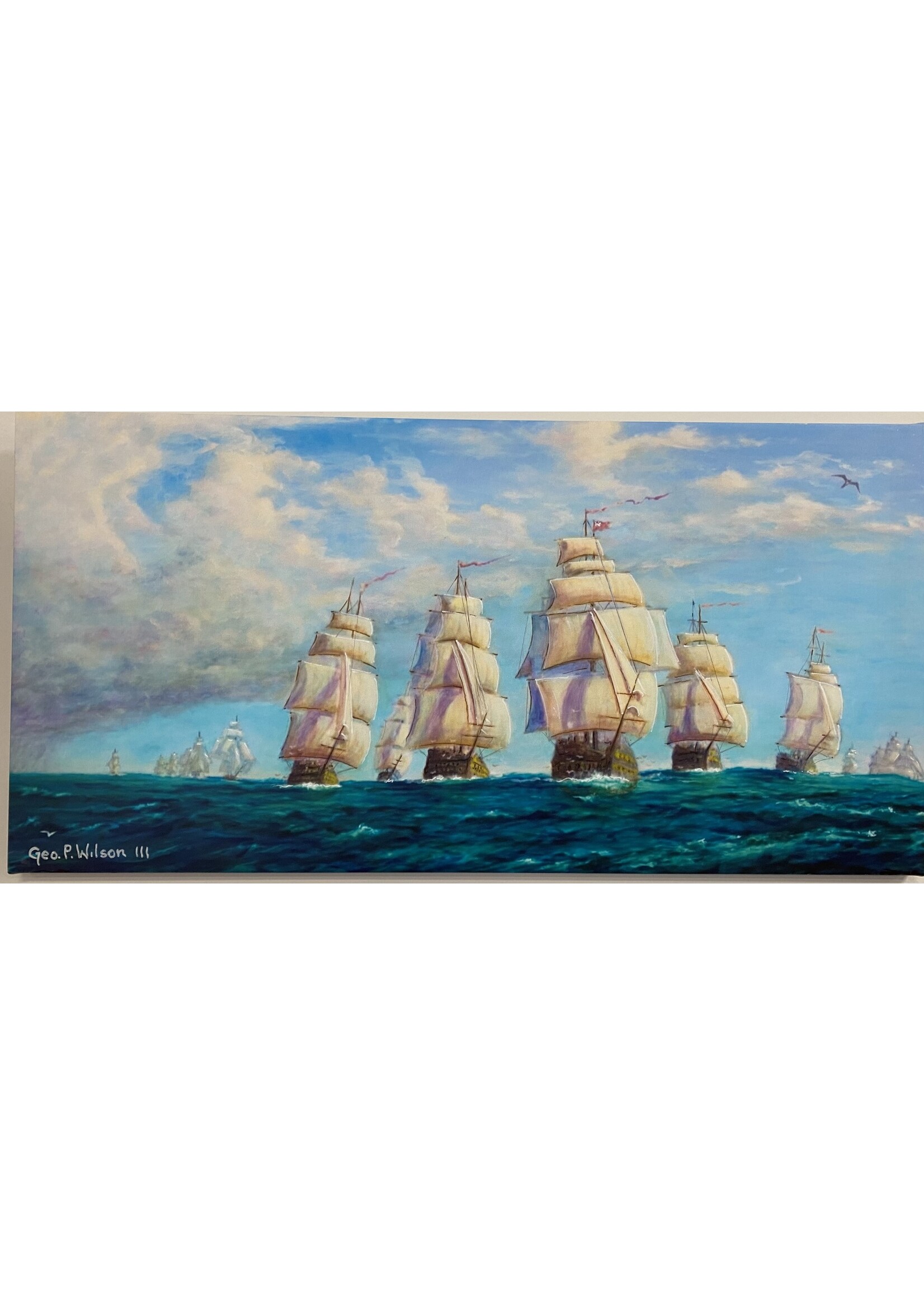 George Wilson Armada Original Canvas Painting  18x36