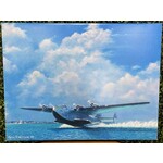 George Wilson Boat Plane Original Canvas Painting  18x24