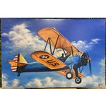 George Wilson Navy Biplane Original Canvas Painting  36x24