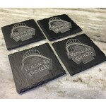 Prim In Proper PB Sign Slate Coaster 4" Square 4 pc