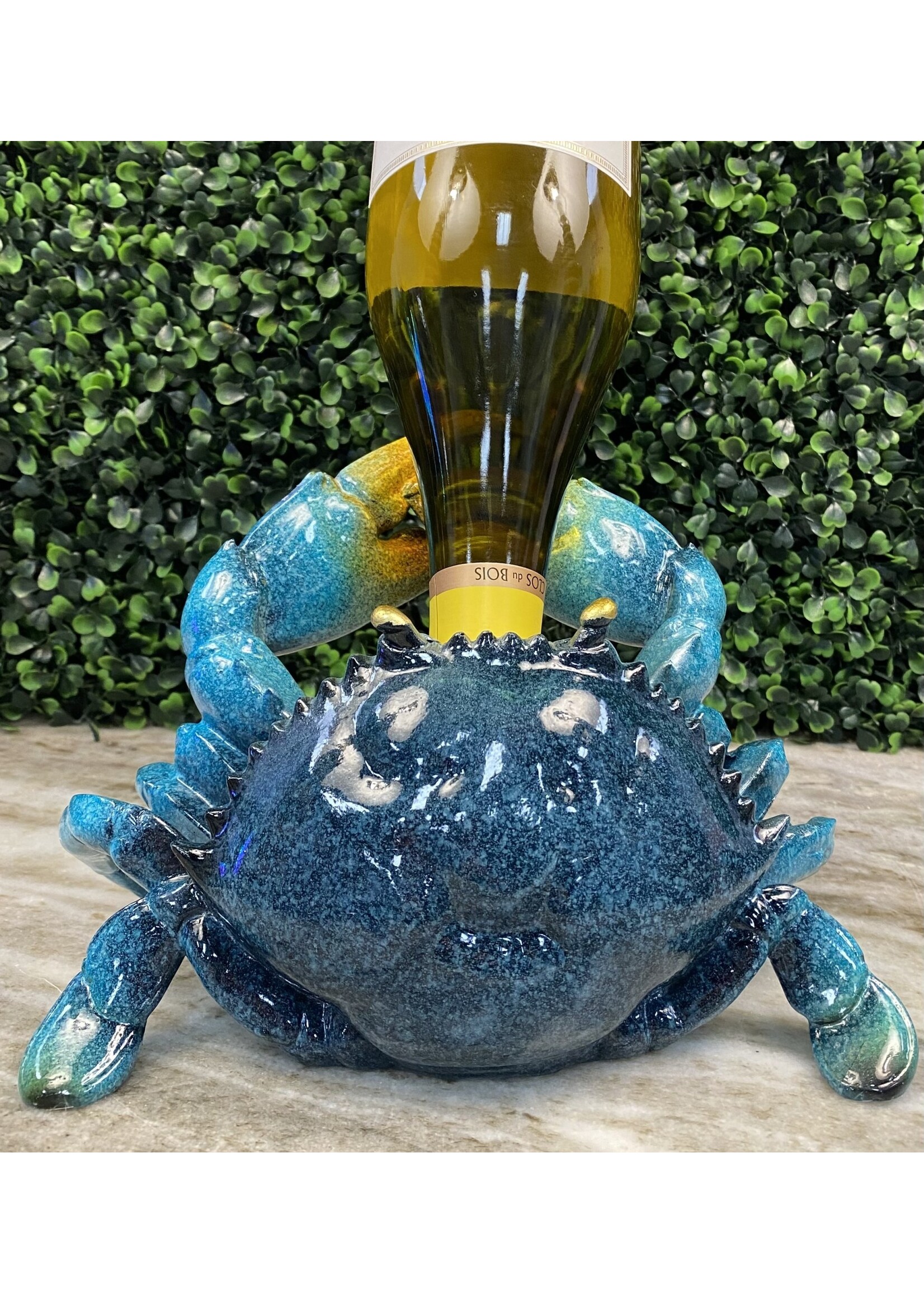 Sea Creations Blue Crab Wine Holder 7.5"