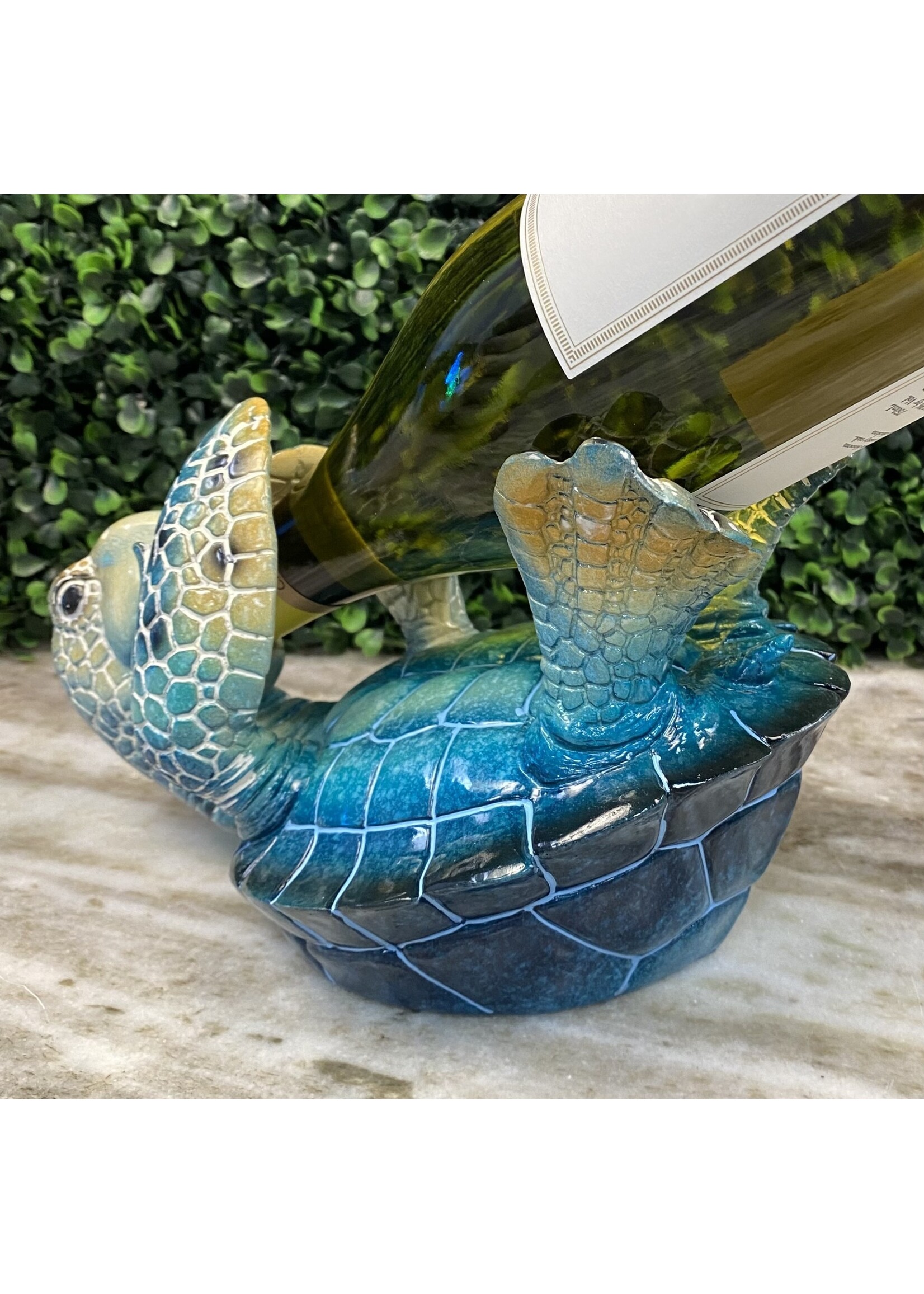 Sea Creations Blue Sea Turtle Wine Bottle Holder