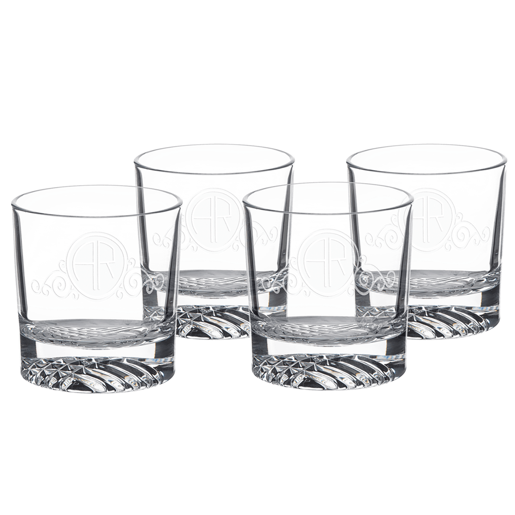 Prim In Proper Custom Engraved Rocks Glass Set of 4