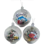 Sea Creations Florida Bubble Ornament w/Sand & Shells