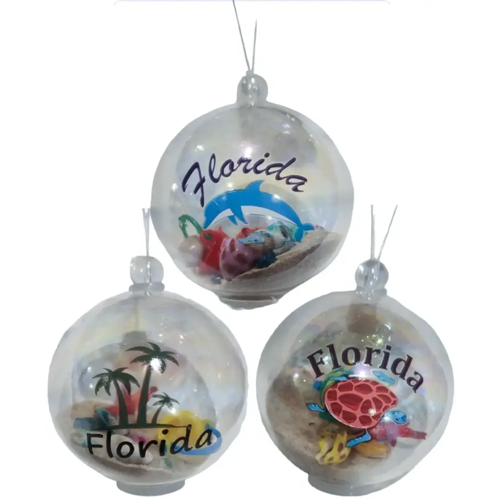 Sea Creations Florida Bubble Ornament w/Sand & Shells