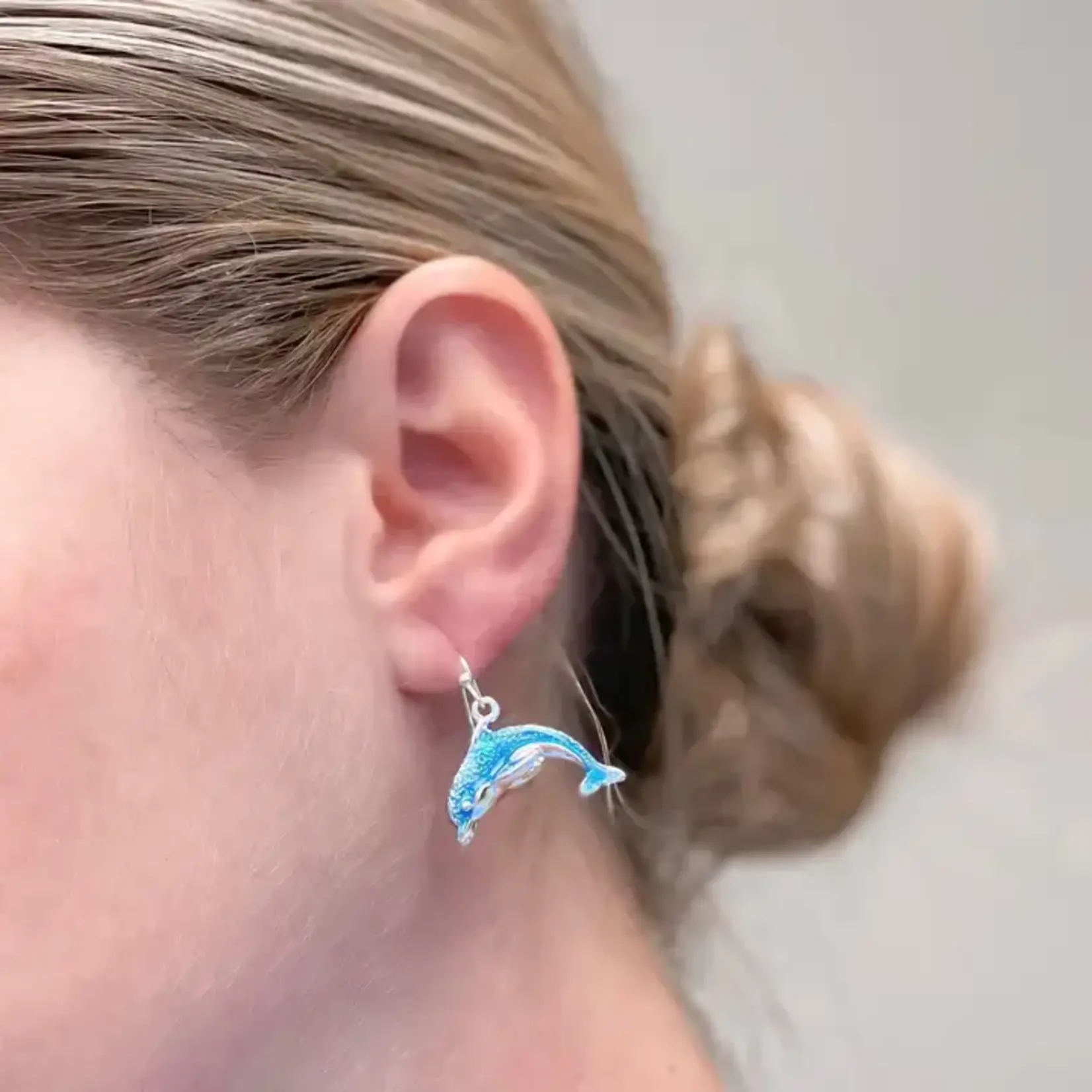 Prep Obsessed Wholesale Enamel Dolphin Earrings