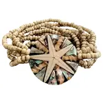 Bamboo Source Tropical Decor Starfish & Abalone Stretch Bracelet