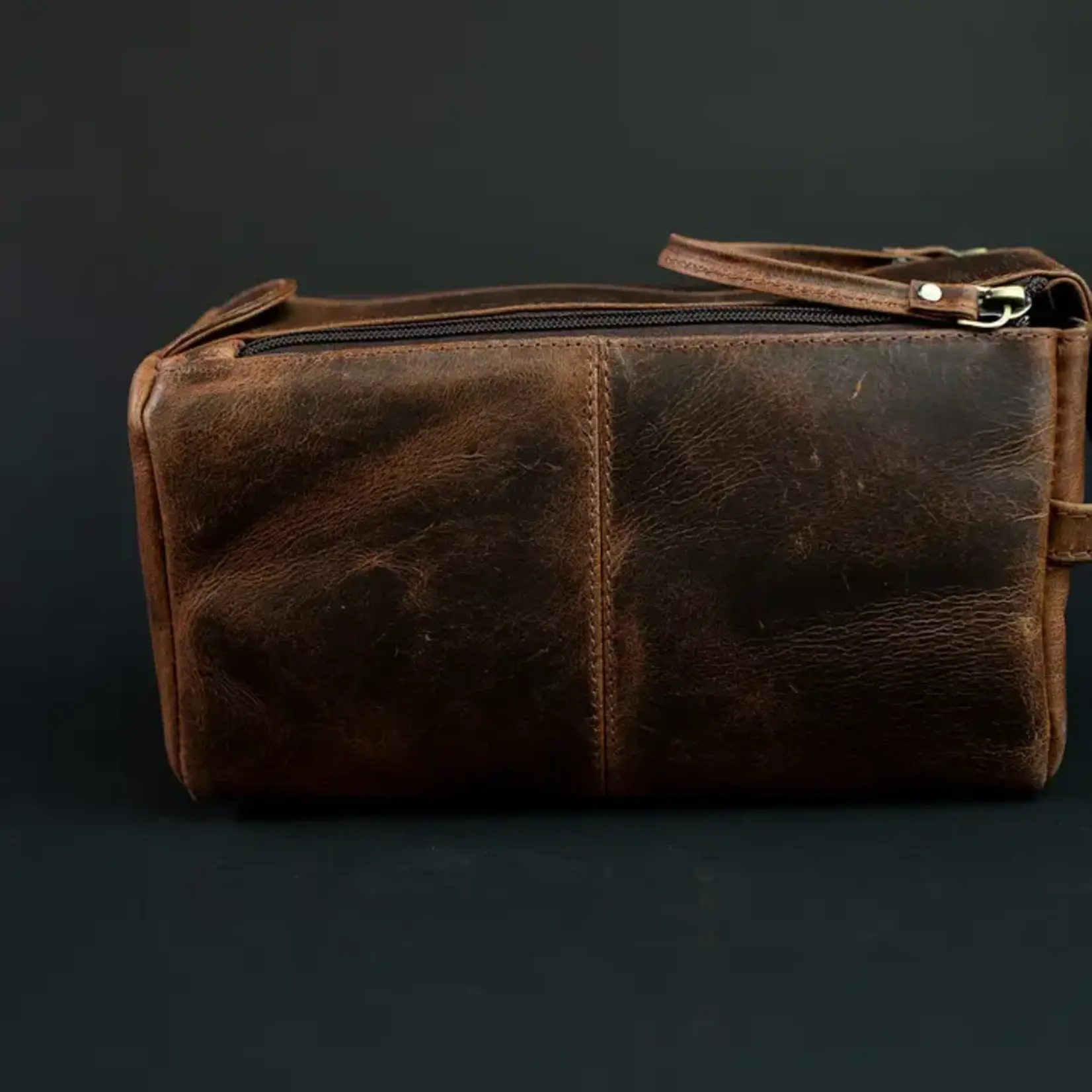 Kodiak Leather Kodiak Leather Toiletry Bag Dark Brown