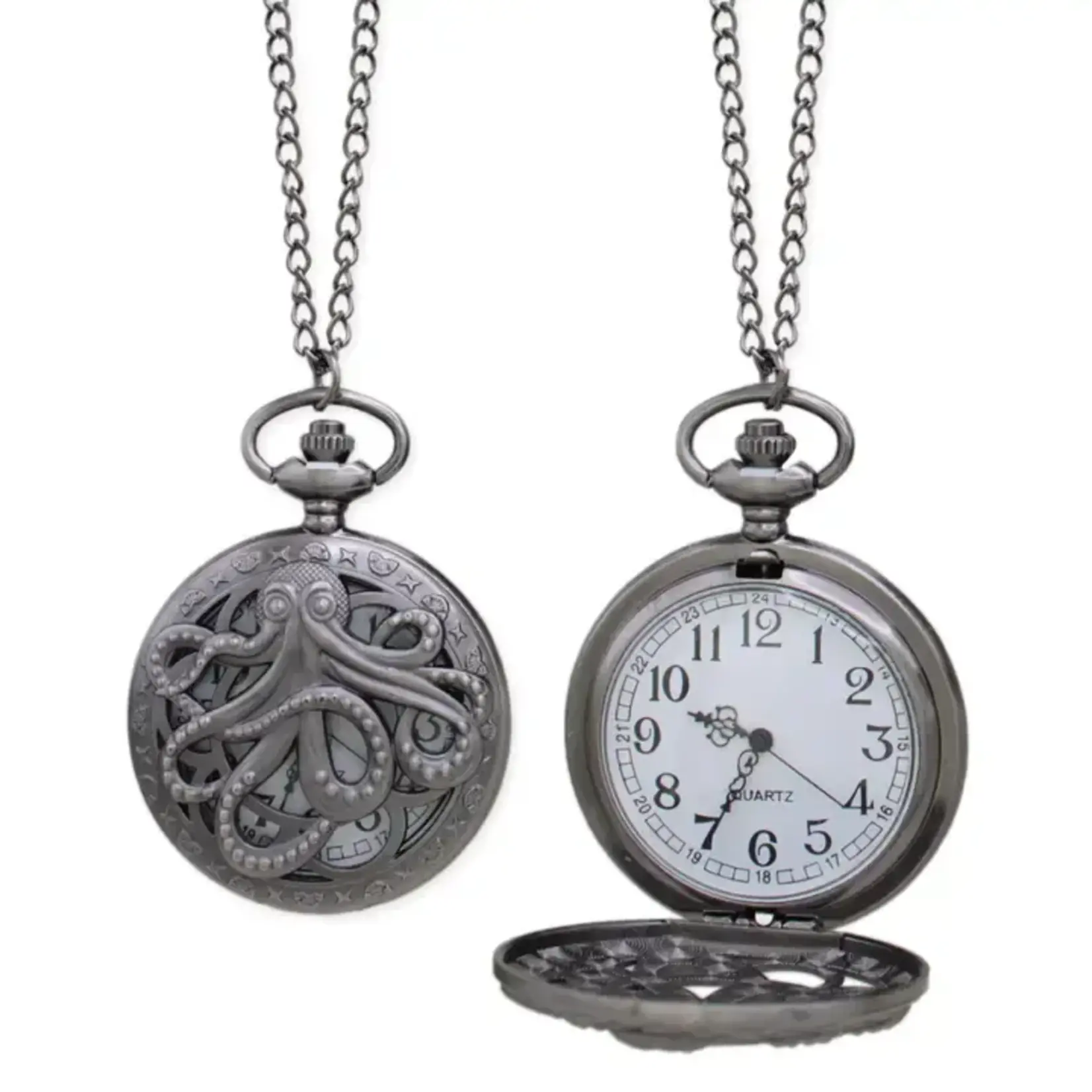 ZAD Tentacle Time Octopus Pocket Watch Necklace