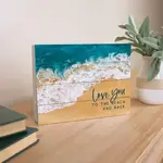 P. Graham Dunn Love you - Beach and Back Wood Block