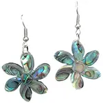 Bamboo Source Tropical Decor Abalone Flower Earrings