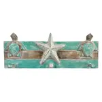 Bamboo Source Tropical Decor Aqua Turtle & Starfish Hanger