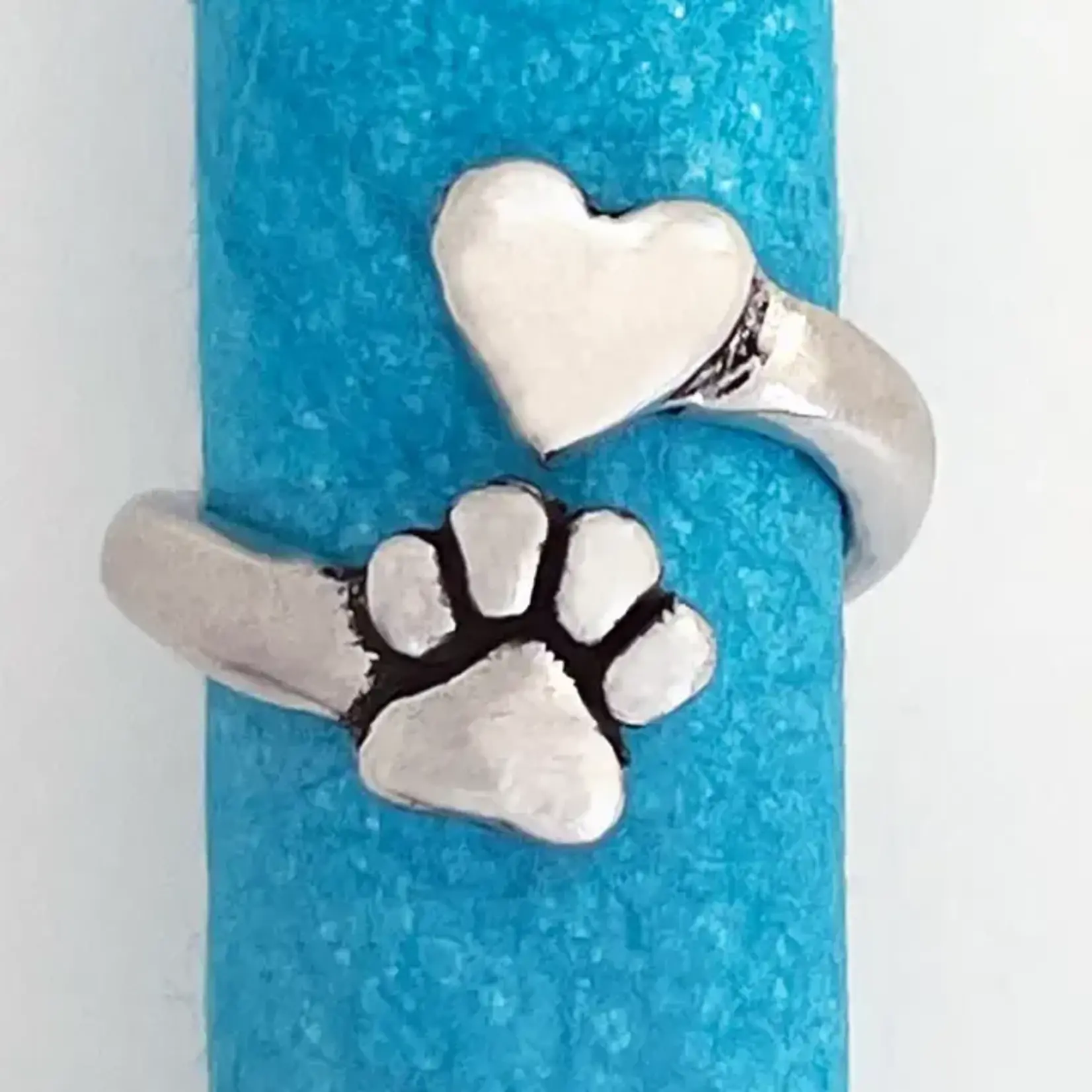 Basic Spirit Paw Print/Heart Adjustable Ring