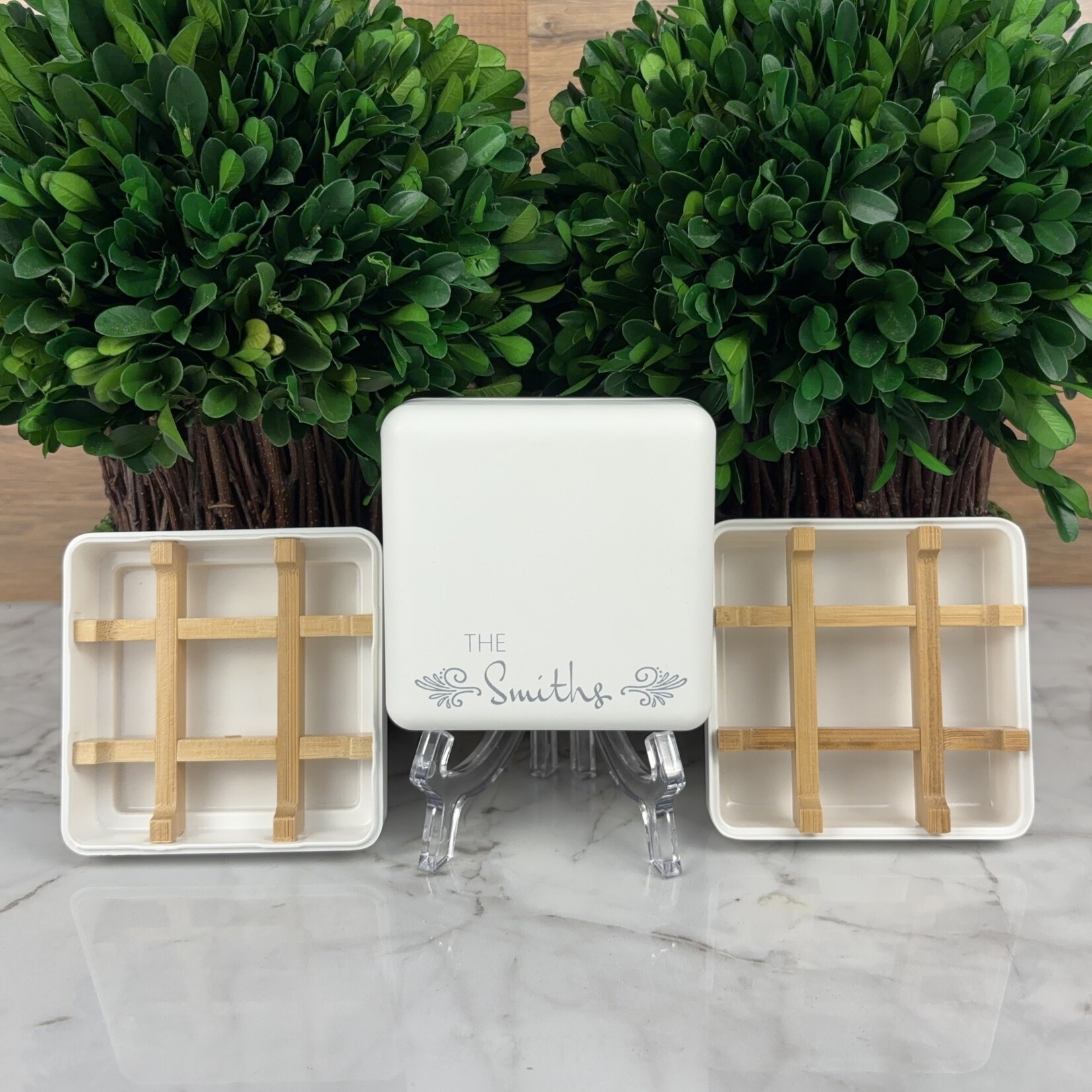 Prim In Proper Custom Engraved Bamboo Soap Dish