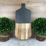 Prim In Proper Slate/Wood Serving Board - 16.5x7