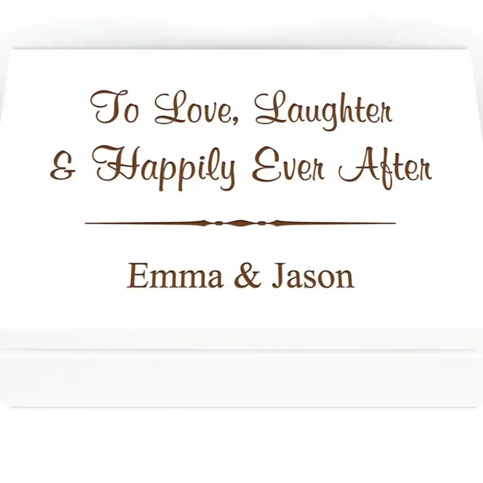 P. Graham Dunn Custom Engraved White Prayer Box w/Note Paper