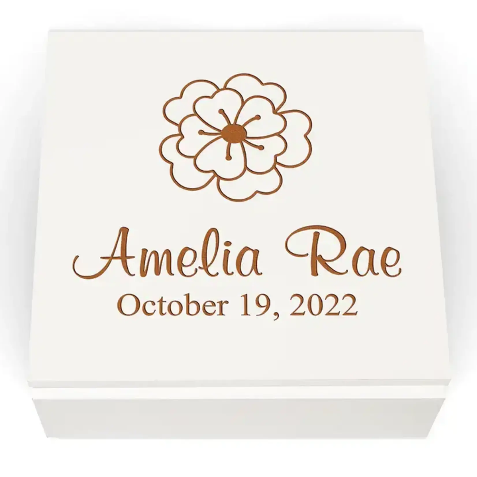 P. Graham Dunn Custom Engraved White Storage Box