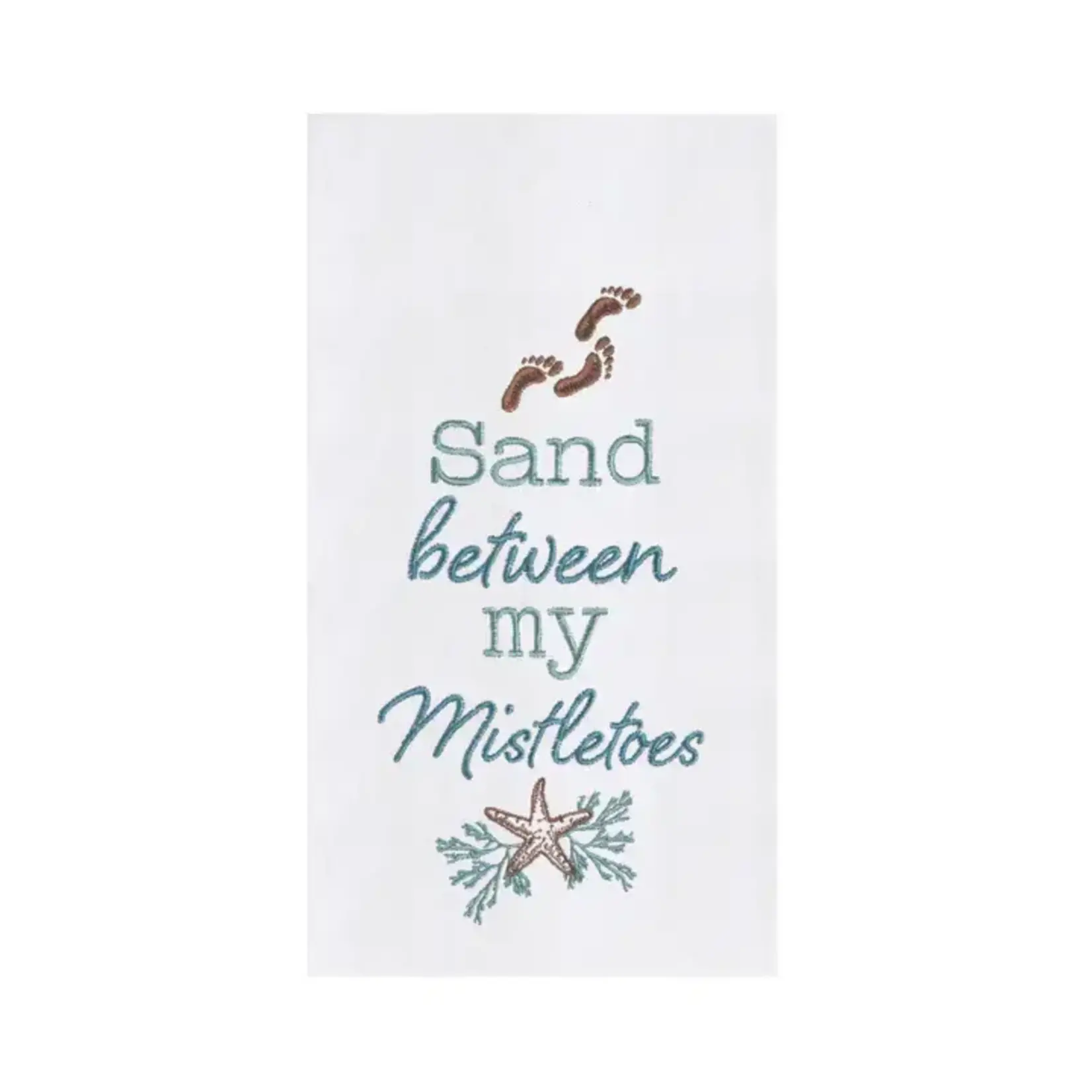 C&F Home Christmas Sand Between My Mistletoes - Kitchen Towel