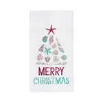 C&F Home Merry Christmas Tree Coastal Seashells - Kitchen Towel