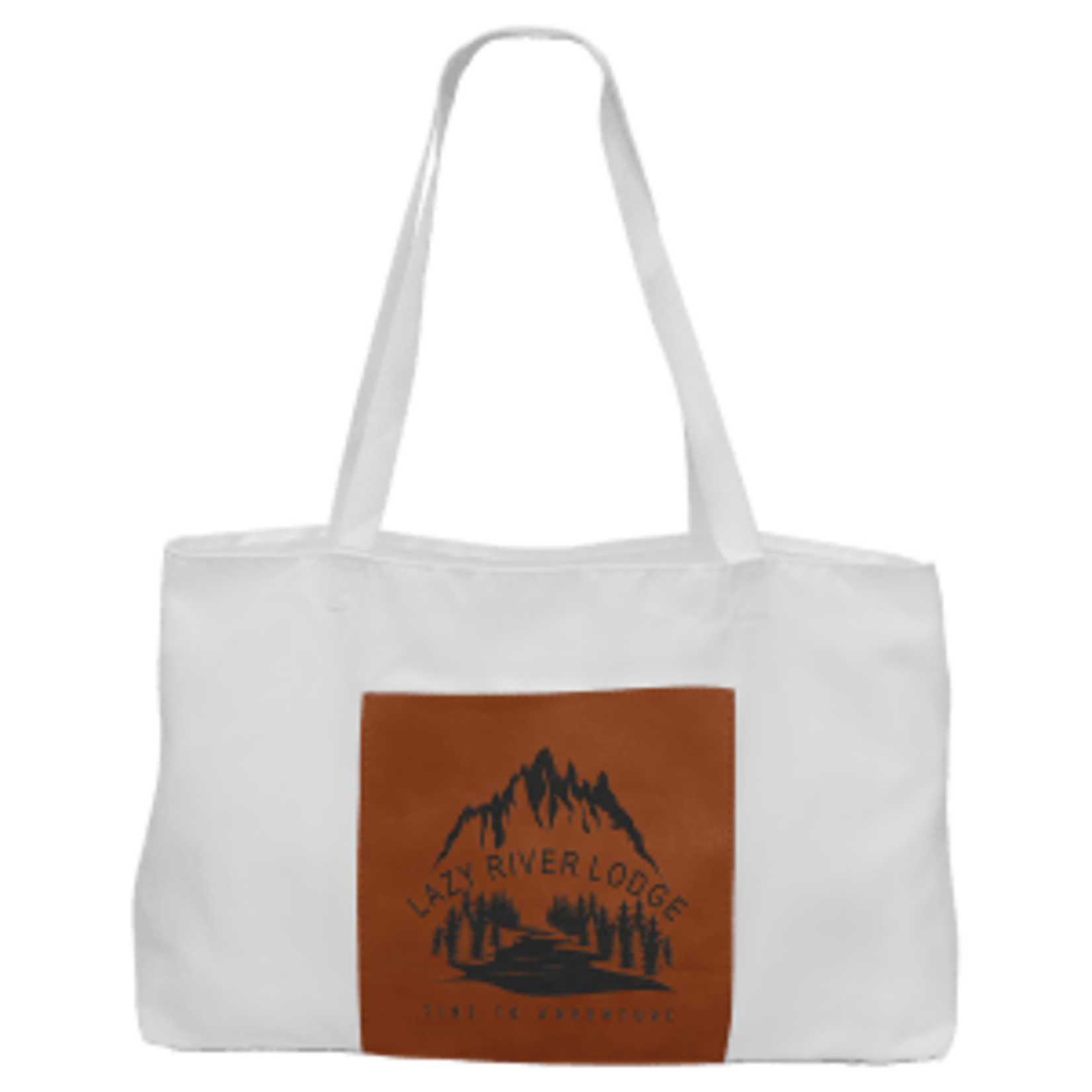 Prim In Proper Custom Engraved White Canvas Tote Bag 19x12"
