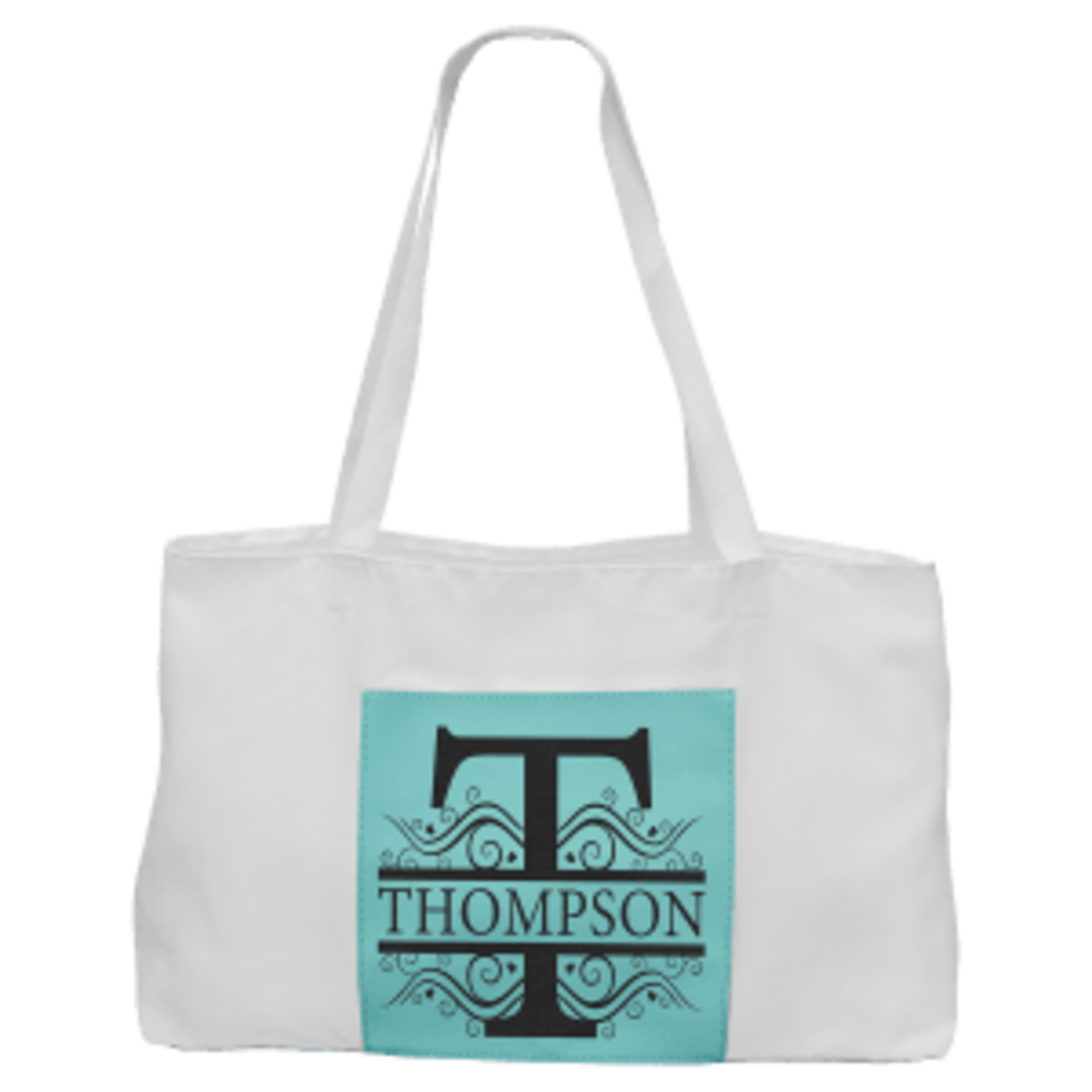 Prim In Proper Custom Engraved White Canvas Tote Bag 19x12"
