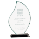 Prim In Proper Flame Facet Glass Award