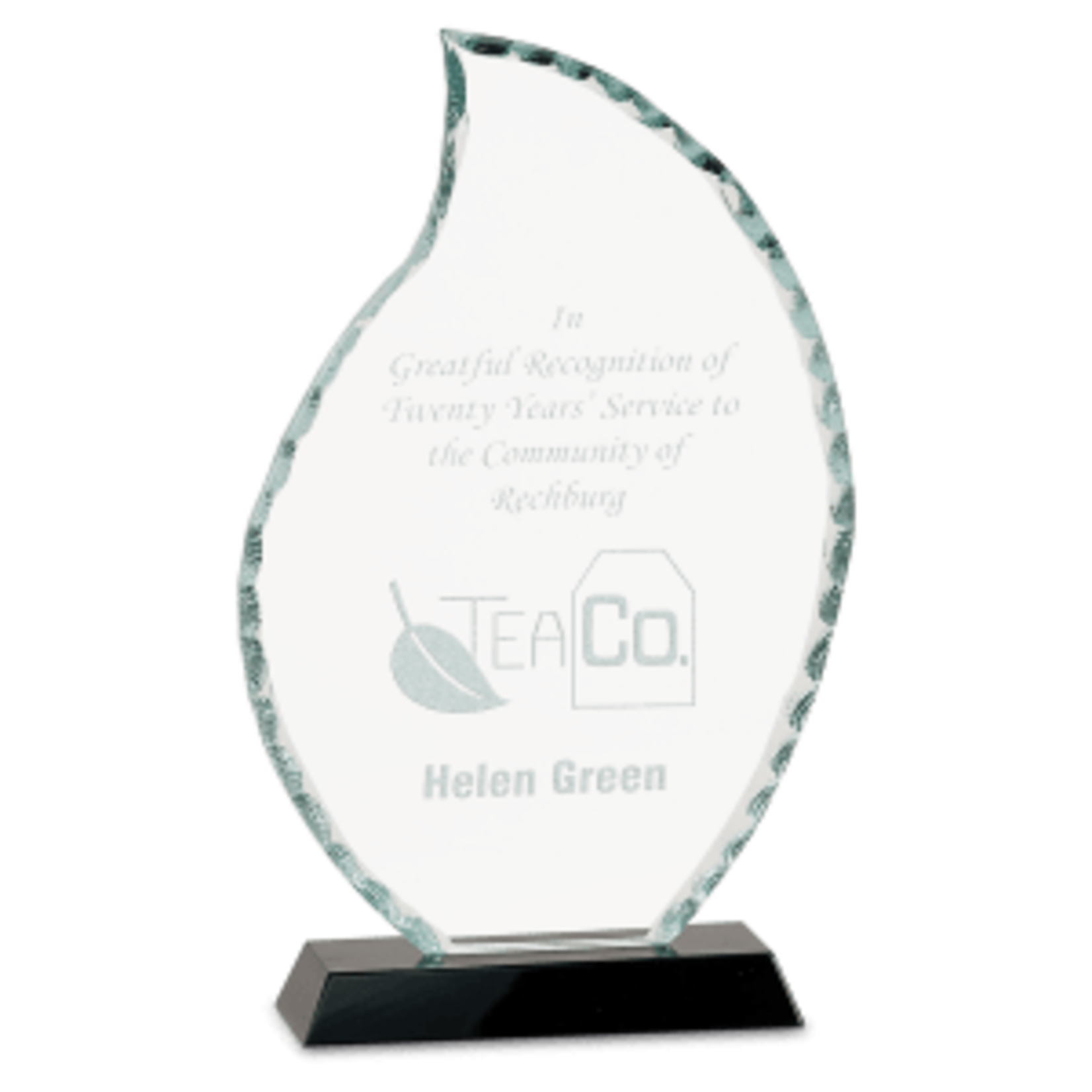 Prim In Proper Flame Facet Glass Award
