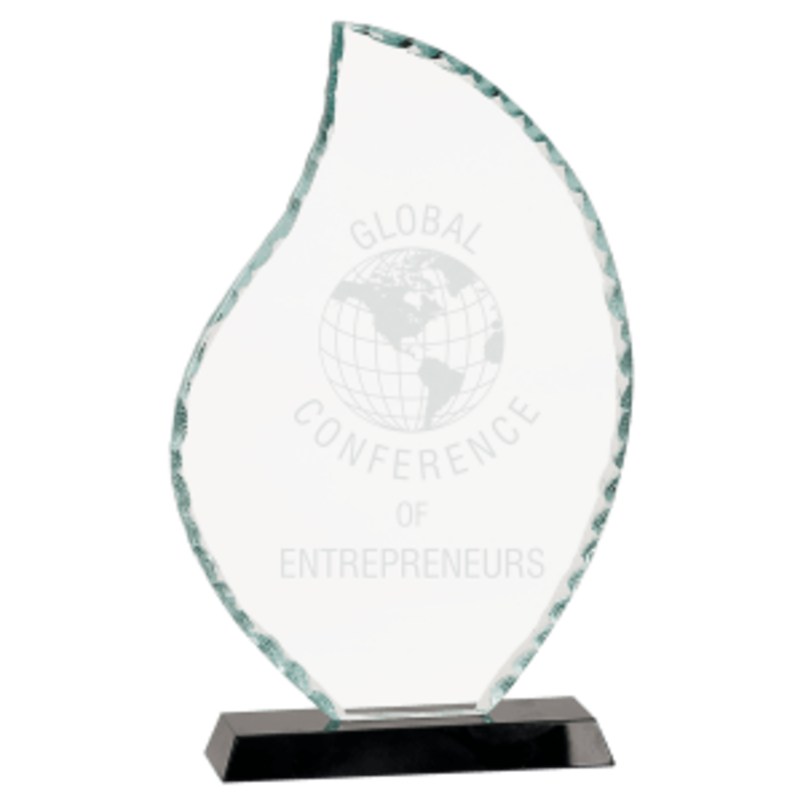 Prim In Proper Flame Facet Glass Award