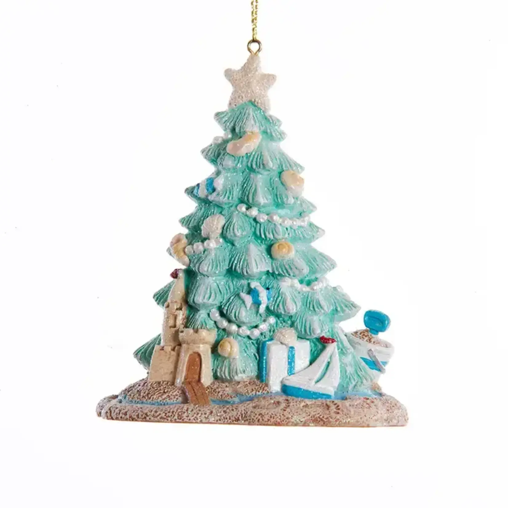 Kurt S. Adler Inc. 4" Resin Beach Xmas Tree Ornament