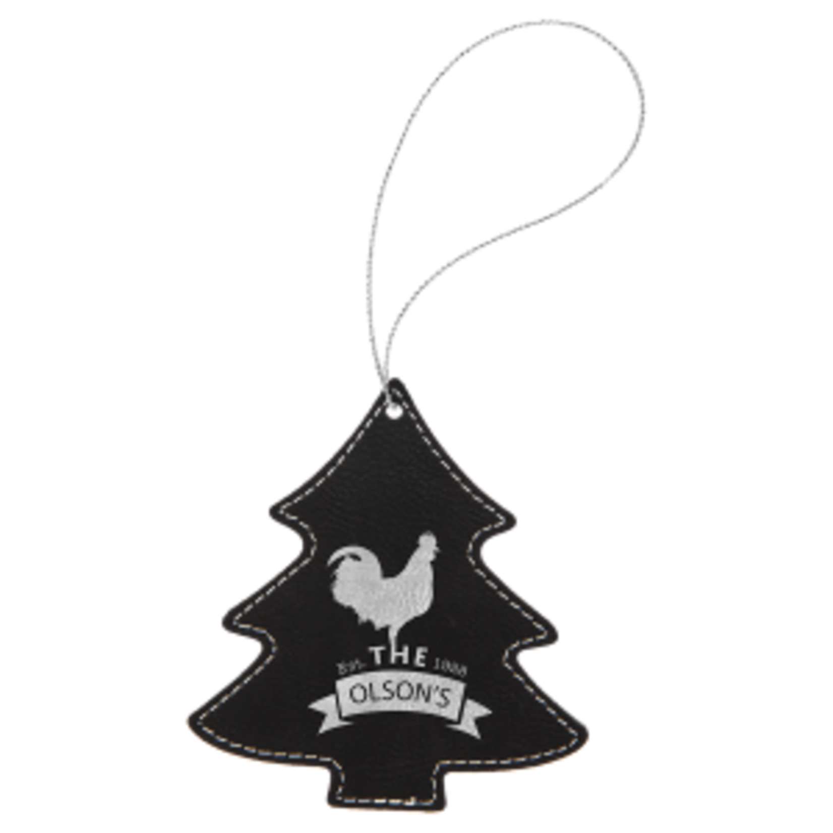 Prim In Proper Leatherette Tree Ornament