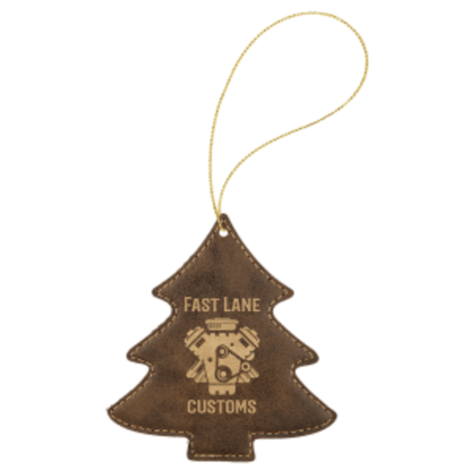 Prim In Proper Leatherette Tree Ornament
