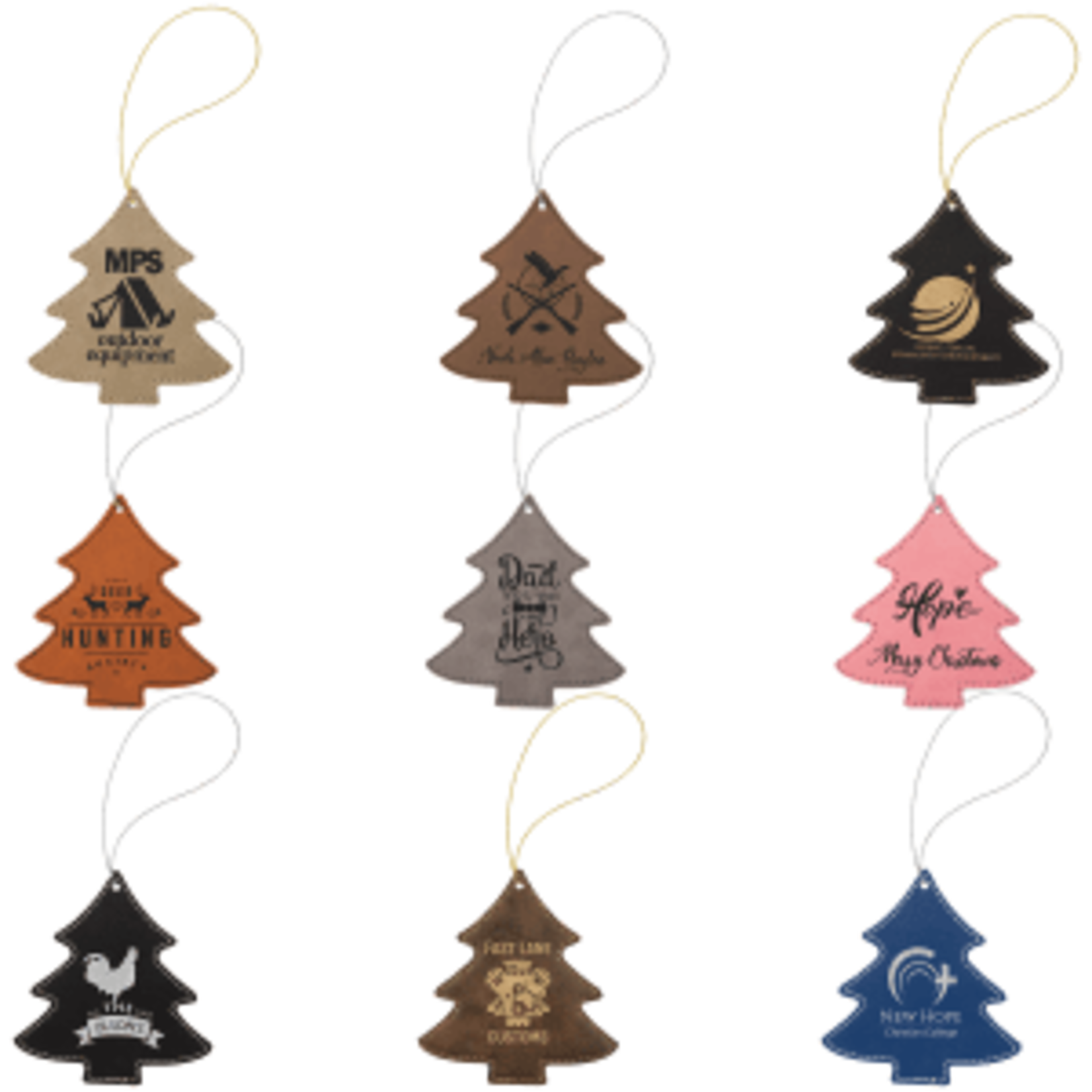 Prim In Proper Leatherette Tree Ornament