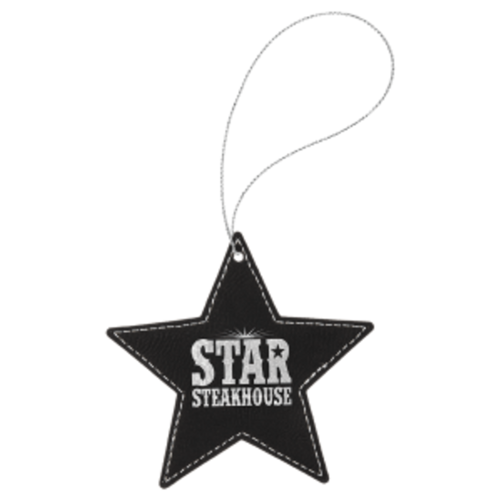 Prim In Proper Leatherette Star Ornament