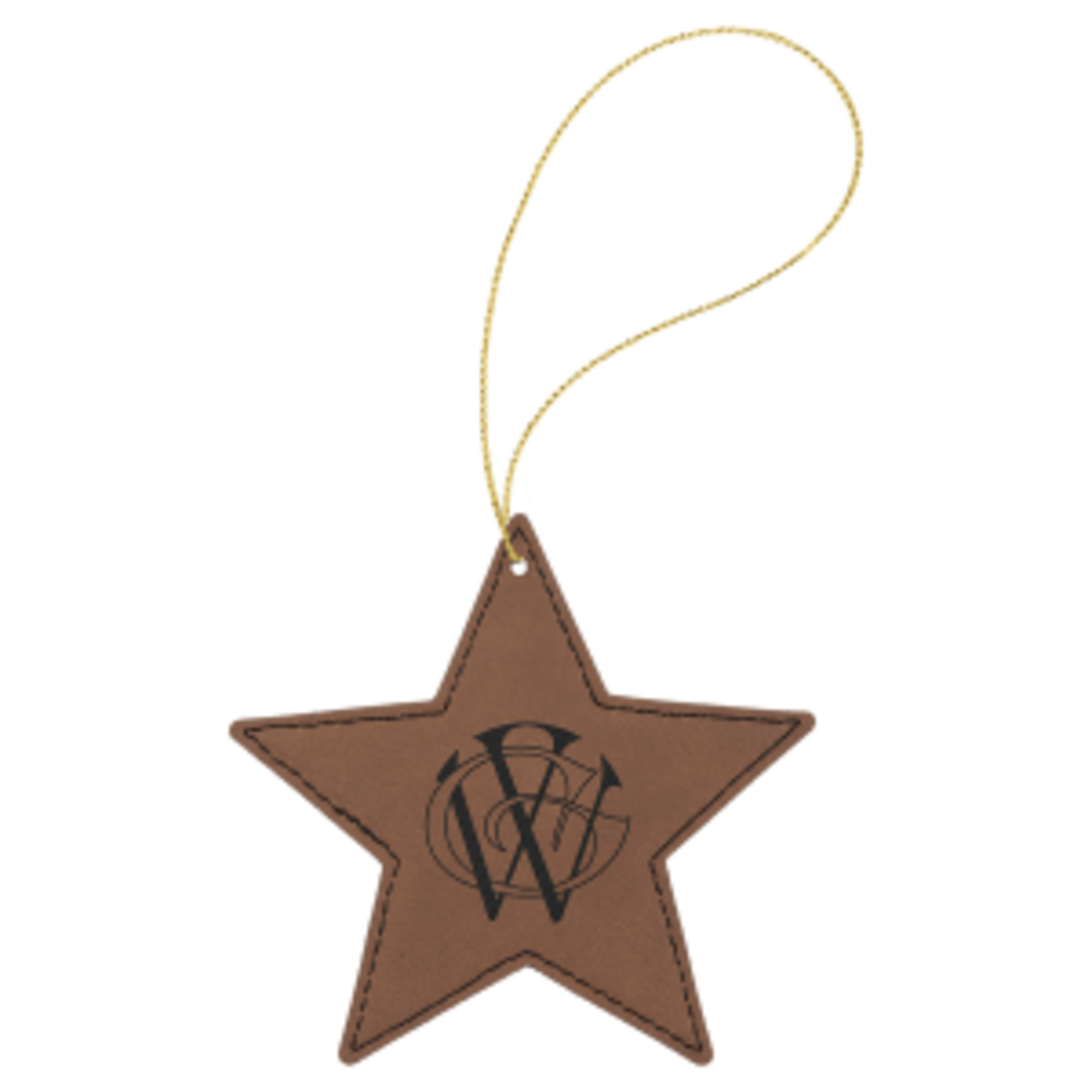 Prim In Proper Leatherette Star Ornament