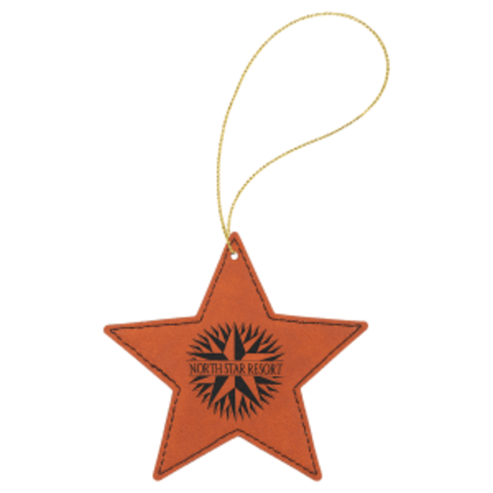 Prim In Proper Leatherette Star Ornament