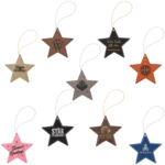 Prim In Proper Leatherette Star Ornament