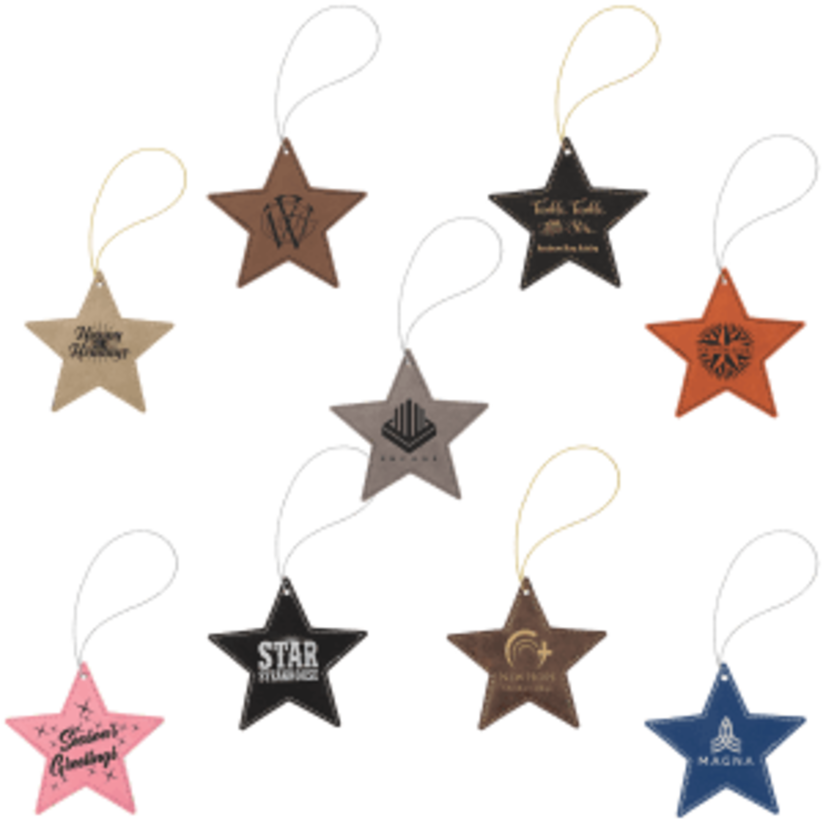 Prim In Proper Leatherette Star Ornament