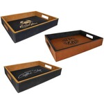 Prim In Proper Leatherette Serving Tray -16x12"