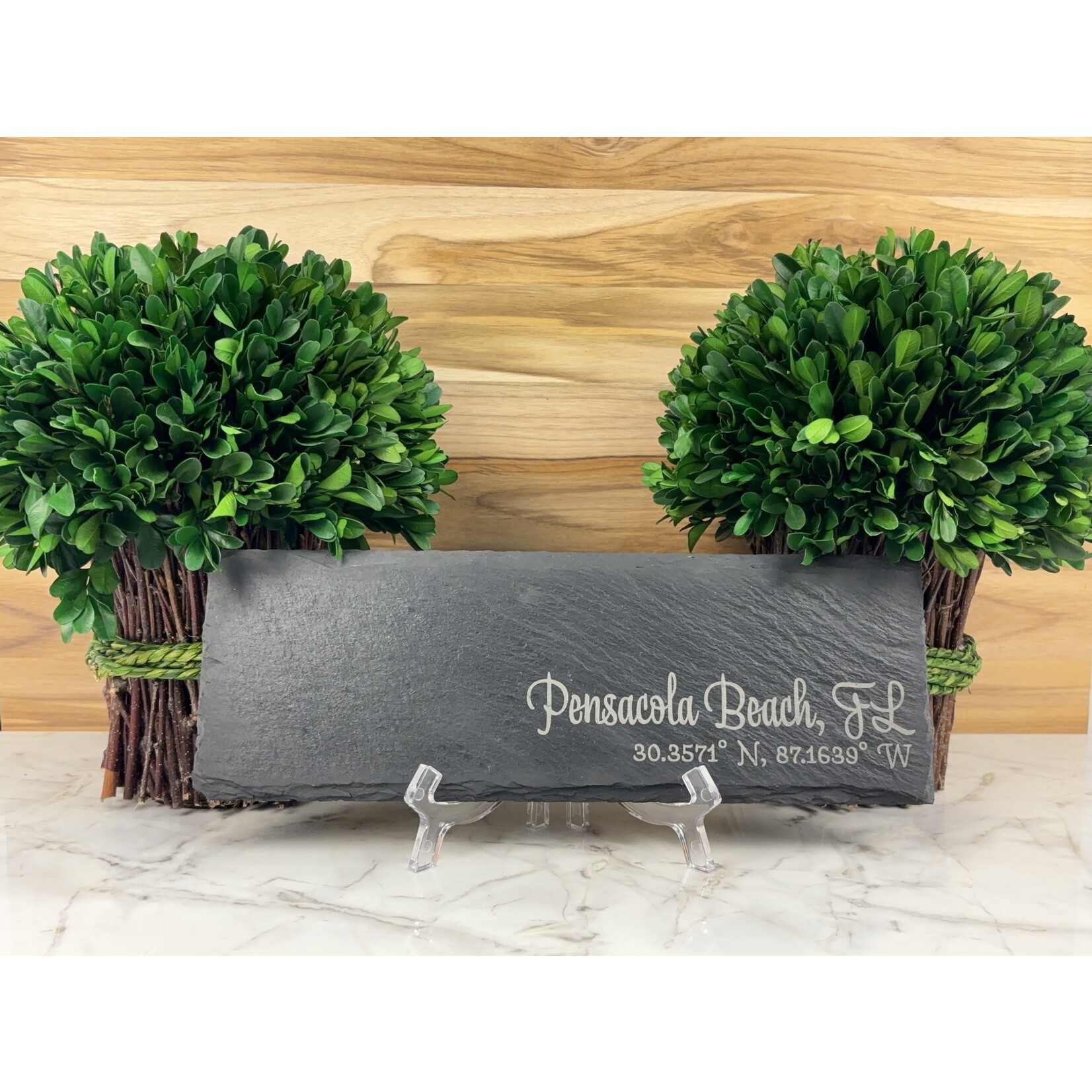 Prim In Proper Custom Engraved Slate Tray - Rectangular 11.5x4"