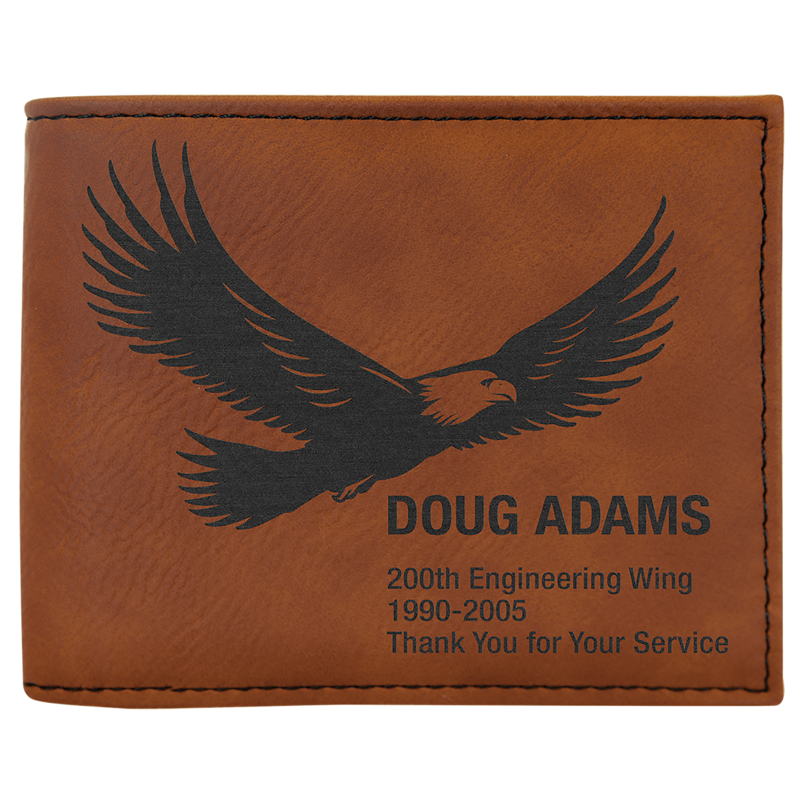 Prim In Proper Custom Engraved Bifold Wallet w/Flip ID
