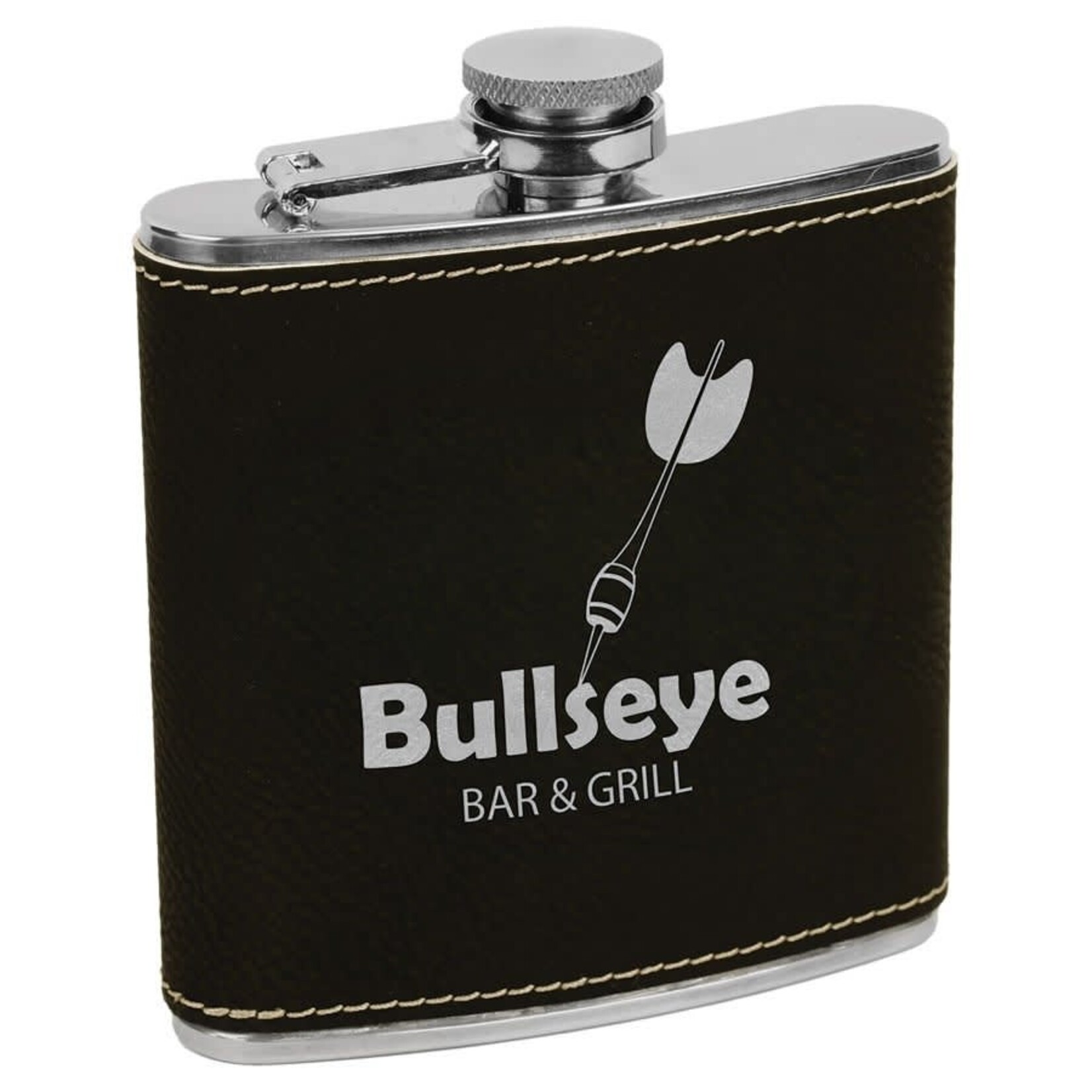 Prim In Proper Custom Engraved Leatherette Flask 6 oz