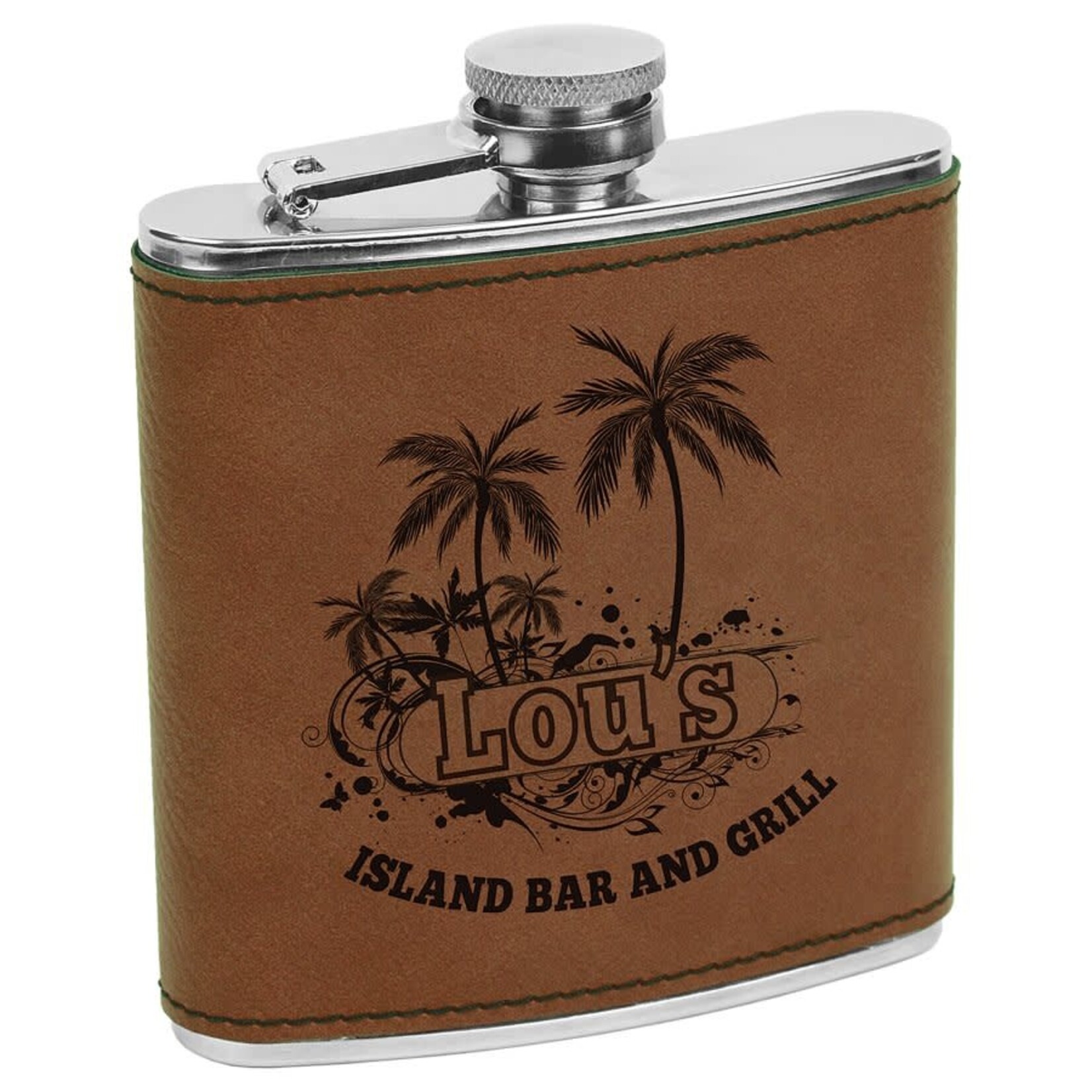 Prim In Proper Custom Engraved Leatherette Flask 6 oz