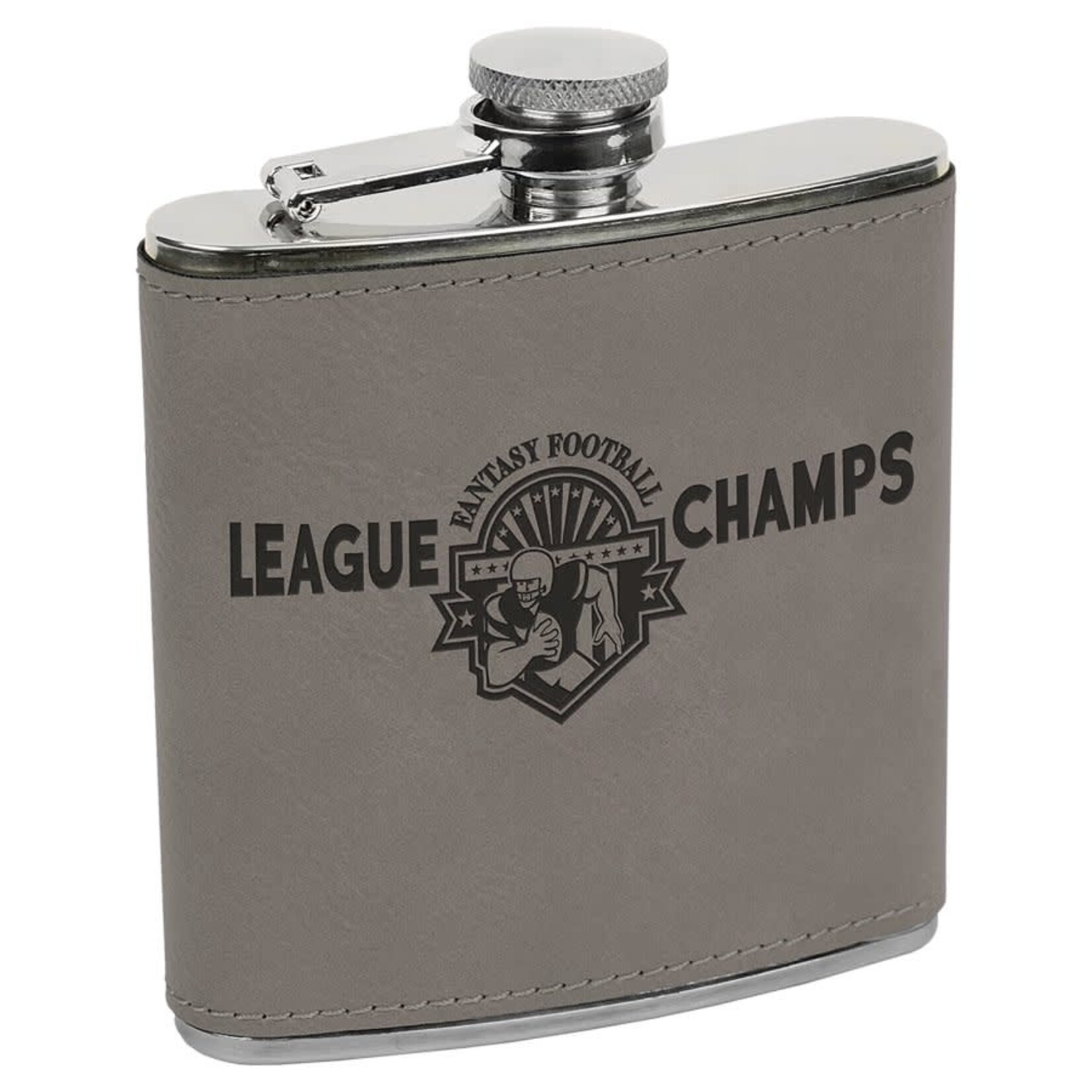 Prim In Proper Custom Engraved Leatherette Flask 6 oz