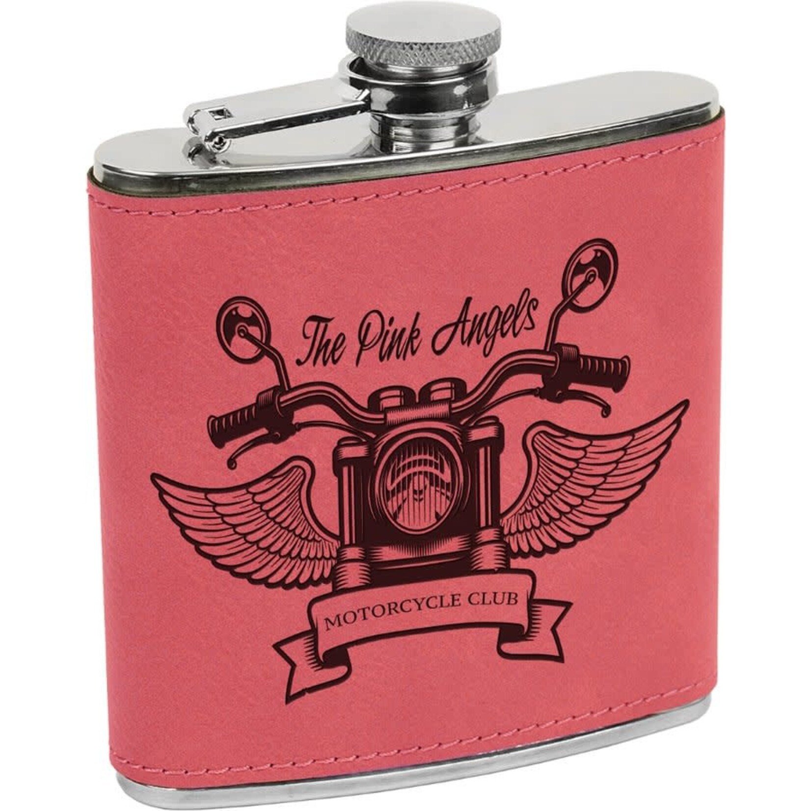 Prim In Proper Custom Engraved Leatherette Flask 6 oz