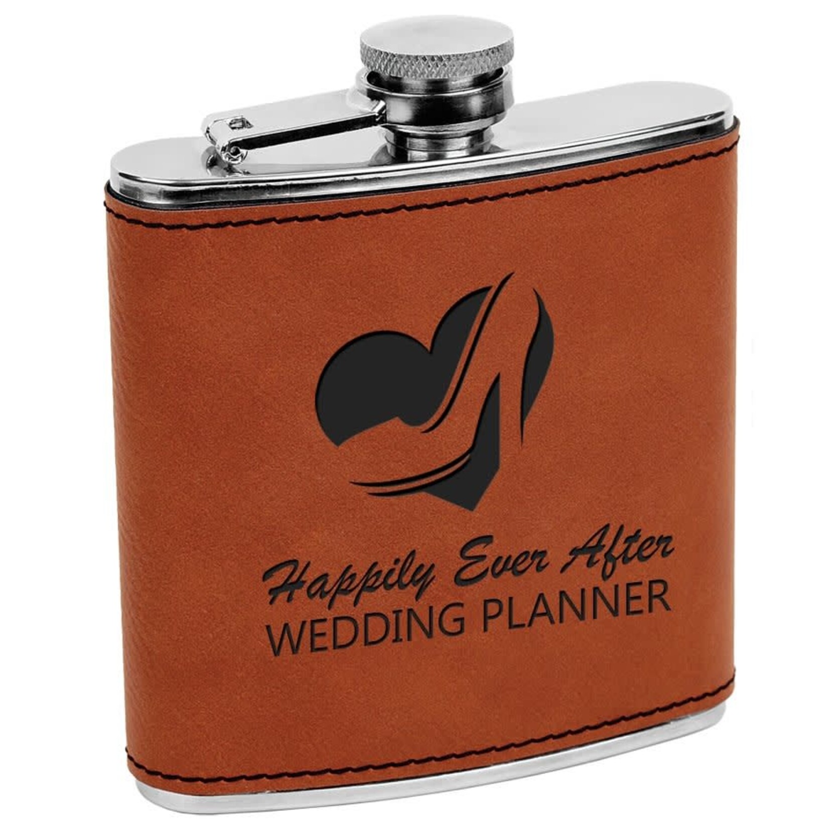 Prim In Proper Custom Engraved Leatherette Flask 6 oz