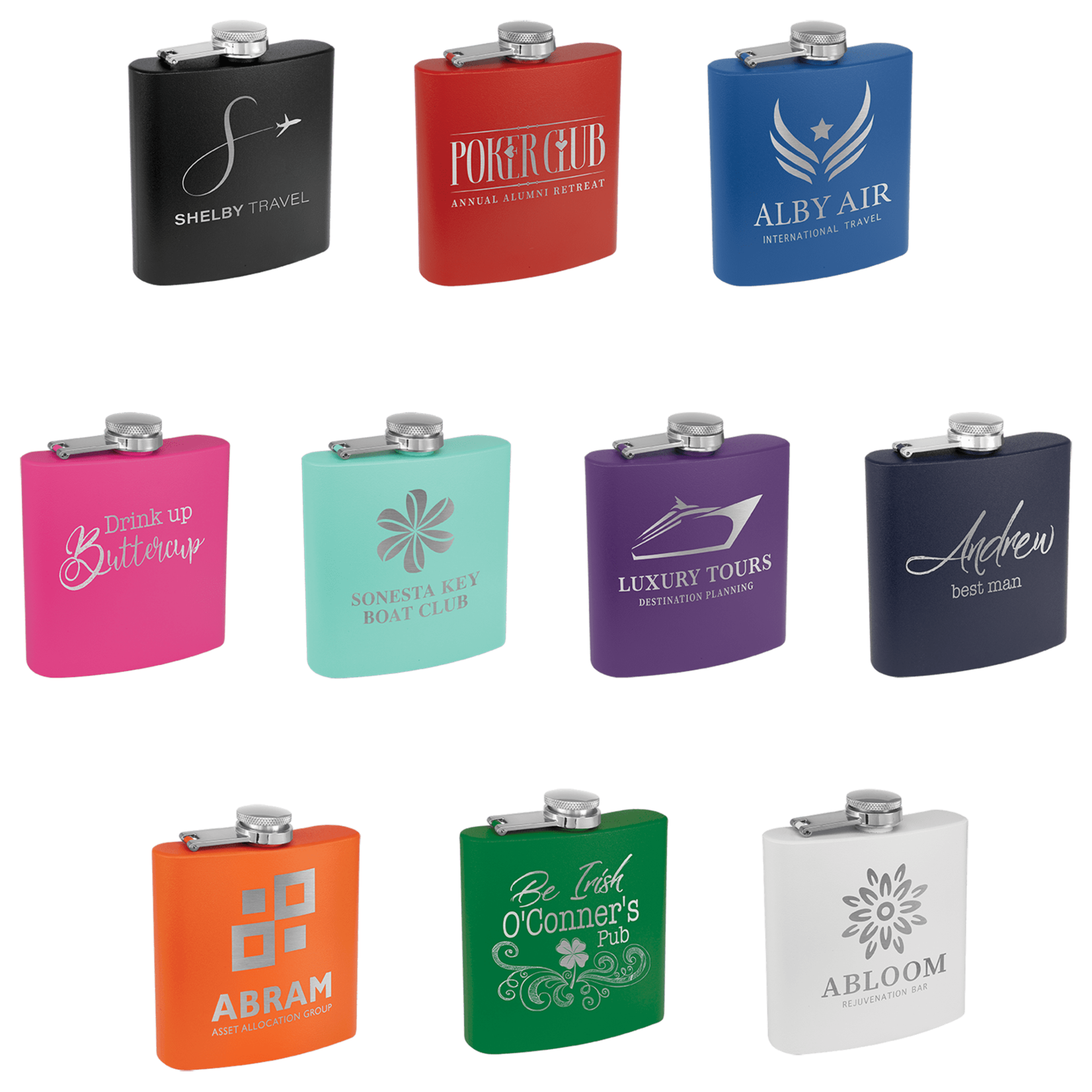 Prim In Proper Custom Engraved Stainless Steel Flask 6 oz