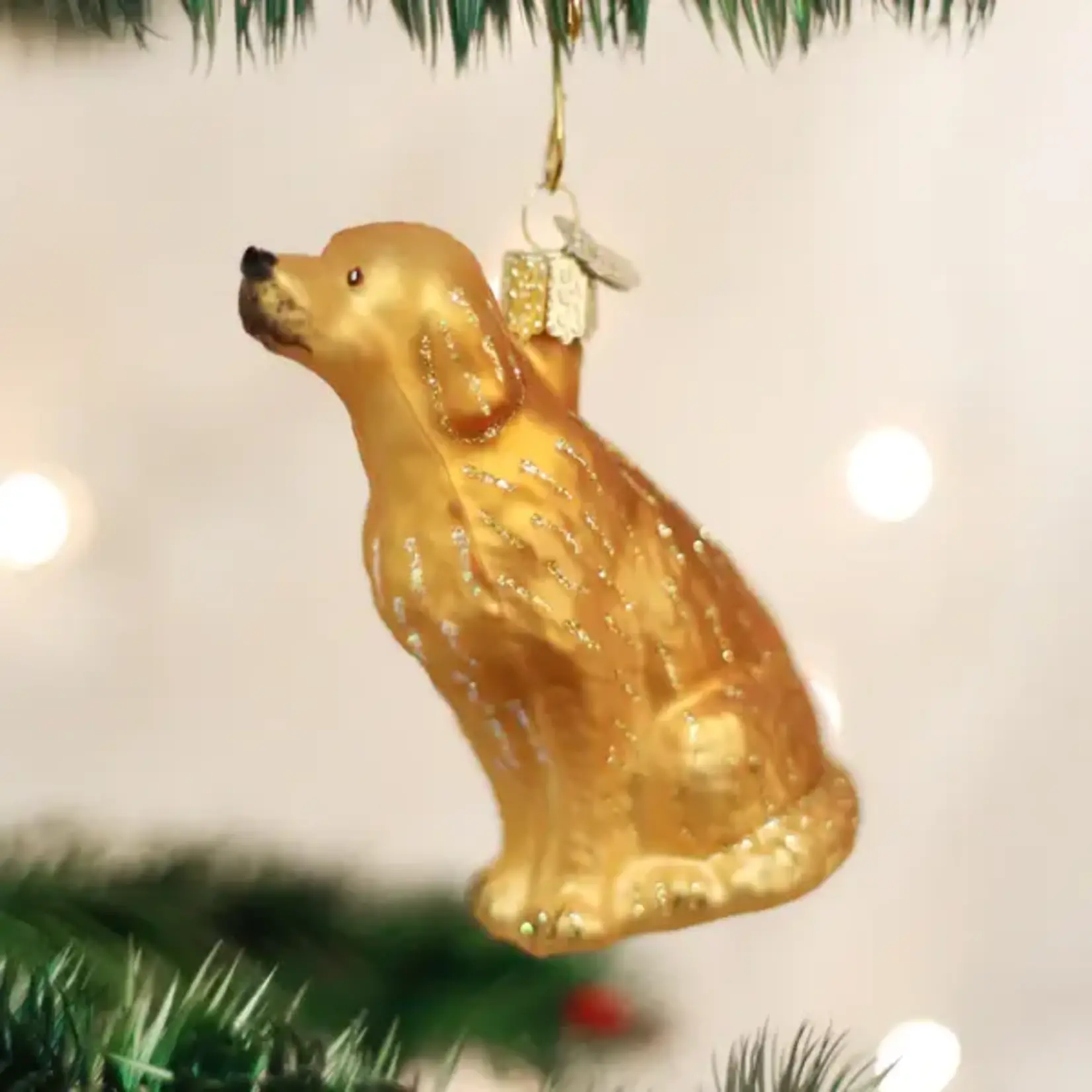 Old World Christmas OWC Ornament- Sitting Golden