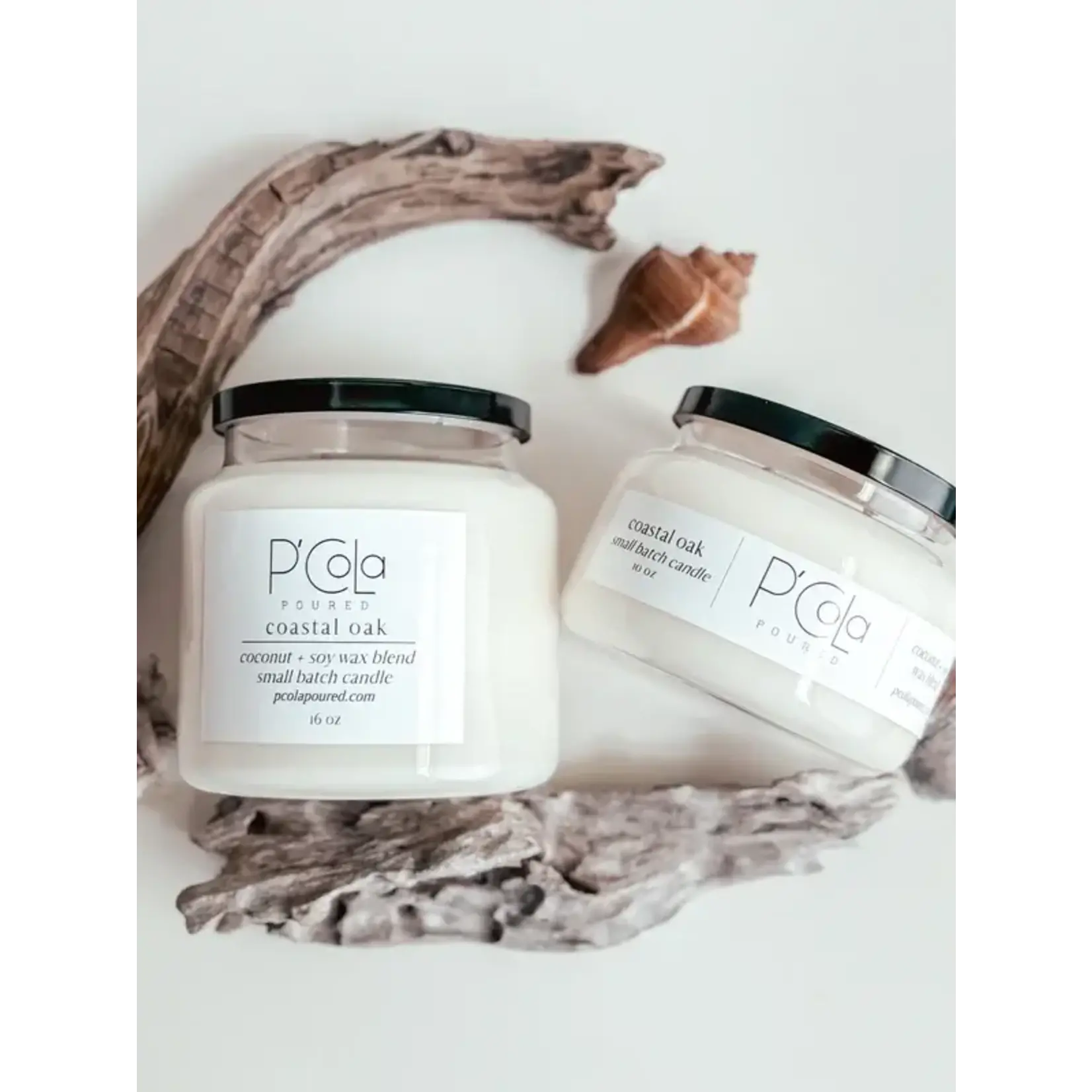 P'Cola Soap Co. Coastal Oak Candle 10 oz