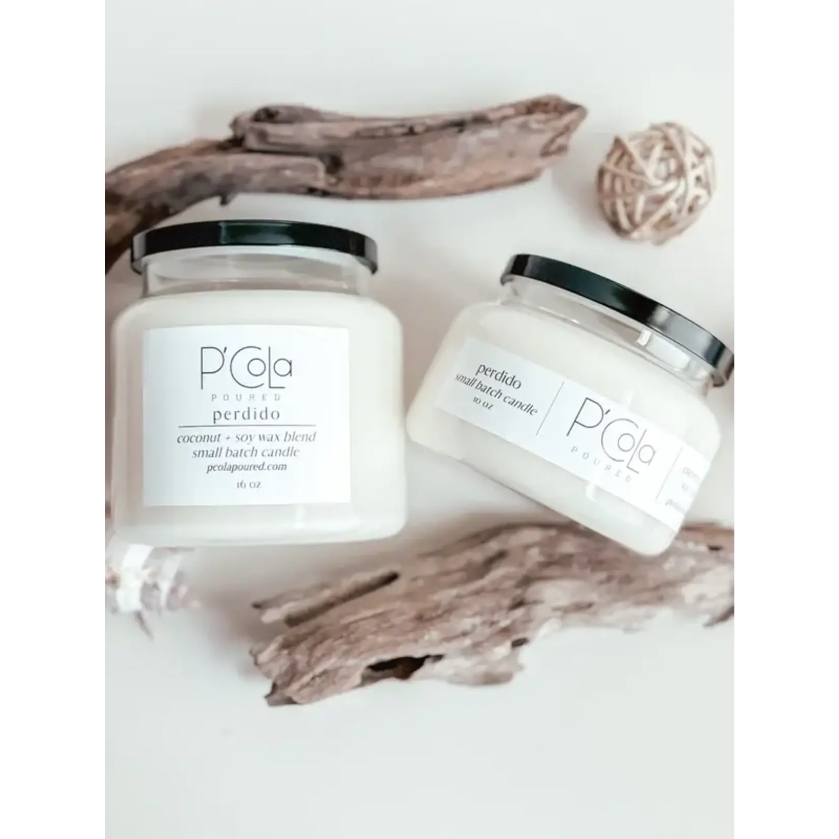 P'Cola Soap Co. Perdido Candle 10 oz