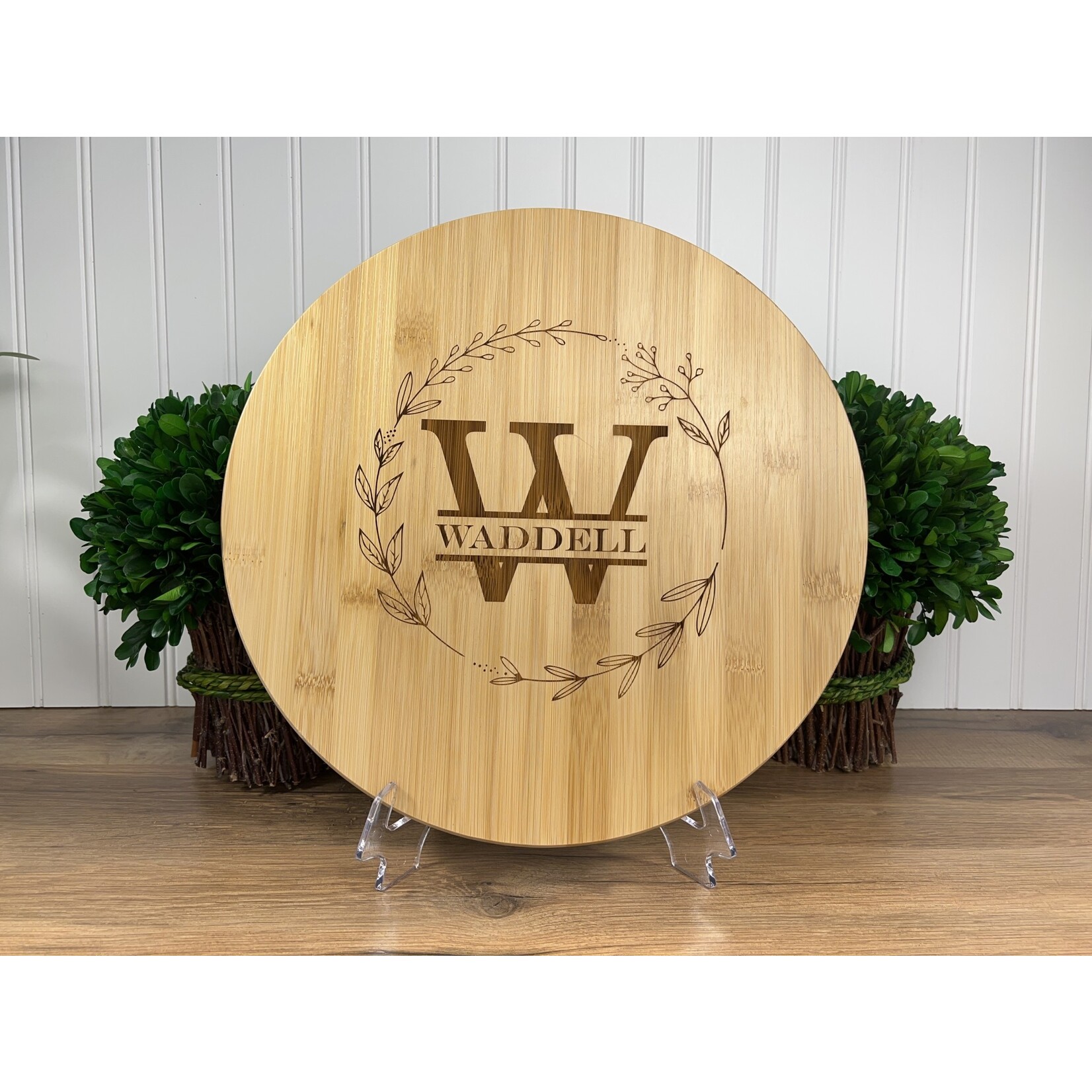Prim In Proper Custom Engraved Bamboo Lazy Susan 14”
